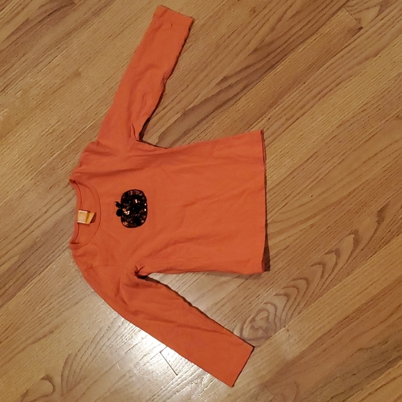 Orange Sequence Pumpkin Long Sleeve T Shirt - Picture 2 of 9